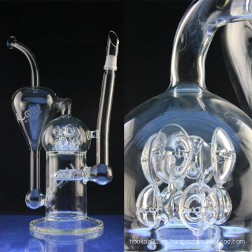Tubo de agua de vidrio grande en línea para fumar con Perc (ES-GB-024)